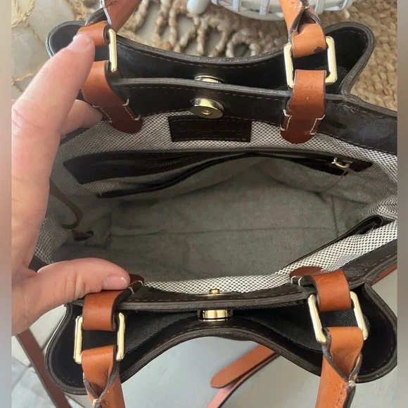 Dooney & Bourke Chocolate Brown Leather Tote - Picture 3 of 4